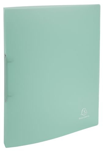 Exacompta 54173E Ringhefter Chromaline aus flexiblem Kunststoff 2 O-Ring-Mechanik DIN A4 Füllhöhe 15 mm Rücken 20 mm grün Ringbuch Hefter ideal für Büro und Schule