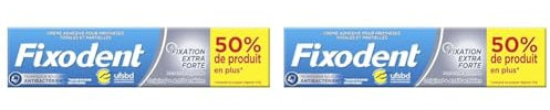 Fixodent Original et Antibactérien Crème Adhésive Pour Prothèses Dentaires 70,5g (Lot de 2)