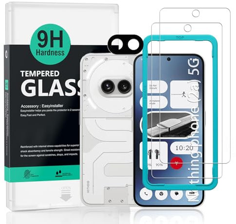 Ibywind 2 Piezas Protector Pantalla para Nothing Phone (2a) 5G/Phone (2a) Plus 5G 6.7+1 Pieza Protector Cámara,Dureza 9H Cristal Templado,Fácil de Instalar