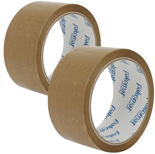 Pakomat Super Paketklebeband 2 Rollen braun - Verpackungsband für Pakete, Kartons, Umzug & Versand | Rollen Paket- und Packband