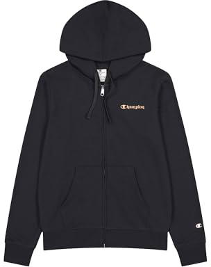 Champion Damen Legacy W-Full Zip Hoodie Hooded Sweatshirt, Schwarz (Kk001), M