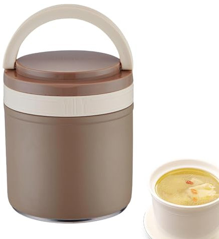 Termo Térmico Para Alimentos - Tarro Sopa 800ml | Fiambrera De Acero Inoxidable Con Asa | Caja Con Aislamiento Al Vacío Para Almuerzo Con Cuchara | Tarro De Almuerzo Prueba De Fugas | Tarro De