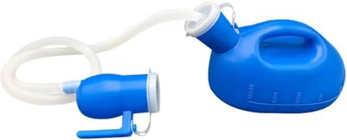 Bottiglia di plastica per orinatoio da 2000 ml, raccoglitore di urina per padella maschile, bottiglia per urina da 160 cm con tubo, bottiglia portatile per urina, fornitura per toilette