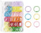 Metallic Loose Leaf Binder Rings,Clip Rings,Flash Card Rings for Index Cards,Key Rings with 1 Clear Organizer Box,Notebook and Crafts for School, Home,Office(1.2 Inch)
