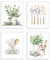 Dazzlewall 4 pósteres botánicos para pared de cocina, hojas de eucalipto verde salvia, póster de pared de plantas bohemias para decoración de cocina y comedor, 8 x 10 pulgadas, sin marco