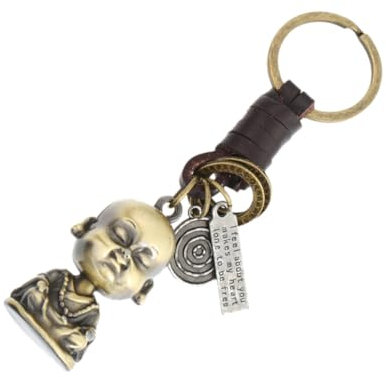 BESTYASH Porte-clés Bouddha Décoratif Créatif en Alliage Métallique, Pendentif Léger et Résistant, Accessoire Féminin pour Paquet ou Clés, Taille Compacte et Design Original