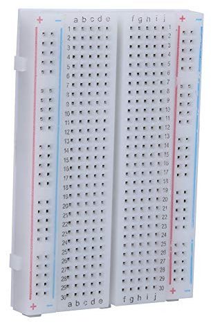 Breadboard 400 TiE Points Circuit Testing Board Reusable for Electronic Components Inserted or Pulled Out, ABS Material White Color