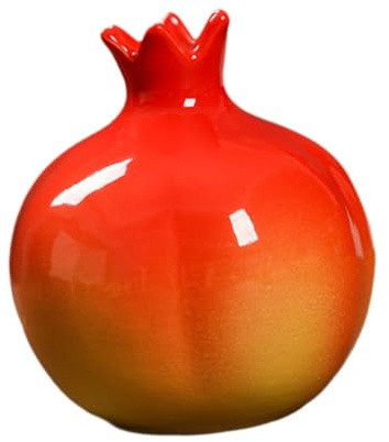 KESOTO Vaso in Ceramica con Disegno di Frutta, Portafiori, Decorazione Da Tavola, Ornamento per La Casa, Melograno