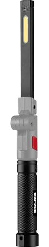KRAFTWERK Lampe de travail LED | Lampe à tige avec 3 sources de lumière, autonomie 9 h | Lampe de travail orientable à 180° | Lampe d'atelier LED avec pied magnétique Lampe d'atelier réf