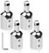 4 Pcs Stainless Steel for Bimini Top Cap External Round Tubing Boat Canopy Hardware, Cap Fittings For Secure Boat Canopy Support Tubes(25mm)