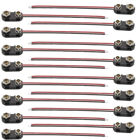 16Pcs 9 Volt Battery Clip Connector for Connecftion Cable