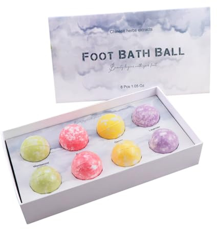 HAWILLOSCH 1 Schachtel Foot Care Set mit Ätherischen Ölen Teiliges Fußbad Ball Set zur Erholung und Pflege für Spa und Hotels Hautpflege für Müde Füße Zufällige Farbe