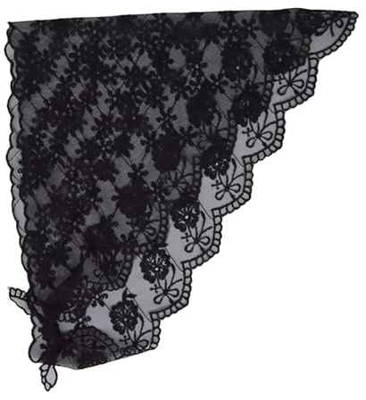 FANSHINUO Eleganter Dreieckstuch aus französischer Spitze für Damen und Mädchen mit Blumenmuster für Outdoor-Reisen und Urlaub