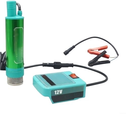 Lithium-Batteriepumpe, 38 mm, Diesel-Transferpumpe, 40–60 l/min für MT18V-Batterien, kabellos, tauchfähig, Kraftstoff-, Wasser-, Ölpumpe, 2,4 m Kabel, tragbar, Grün