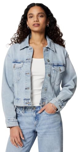Amazon Essentials Women's Low Stretch Relaxed-Fit Cropped Denim Jacket
