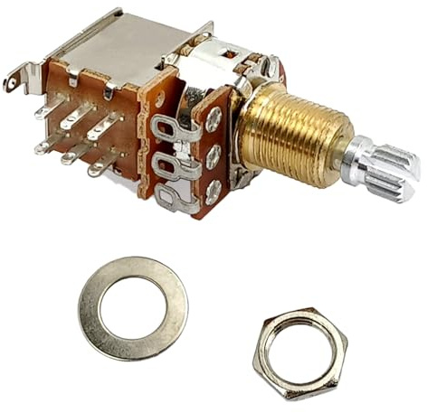 Gitarren-Potentiometer, Schalter A500K/B500K, Gitarren-Regler, Push Pull Potentiometer, Volume-Potentiometer, einfach zu installieren, Knopf für Gitarrenschalter