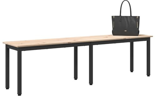 vidaXL Bank Natur 160 x 35 x 45 cm Massives Kiefernholz