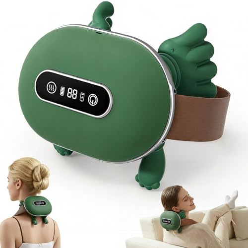 4D Nackenmassagegerät mit Wärmefunktion, kabellos, 3 Massagestufen | Kabelloses Massagegerät mit 4D Knetmassage, 2 Wärmestufen, 3 Massagestufen und bis zu 70 Minuten Akkulaufzeit