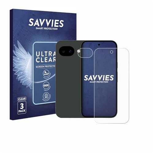 Savvies Schutzfolie für Google Pixel 10a | (Display+Kamera) 6 Stück Transparenter Displayschutz Made in Germany Ultra-Klar Displayschutz-Folie