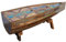 MASSIVMOEBEL24.DE | Nature of Spirit ausgefallener Couchtisch aus Massivholz #106 im Boot-Design - Mehrfarbig, lackiert | aus Altholz | 155x52x45cm | Ablagefächer | Kaffeetisch Sofatisch