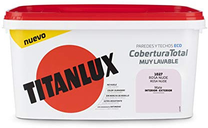 TITANLUX Cobertura Total pintura para paredes, Rosa Nude, 4 L