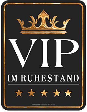 Magnet Türmagnet VIP im Ruhestand schwarz