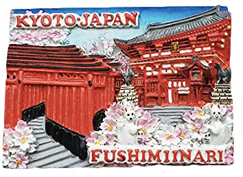 Fushimiinari 3D-Kühlschrankmagnet, Kyoto Japan, Souvenir, Geschenk, handgefertigt, Heim- und Küchendekoration, Kyoto Kühlschrankmagnet-Kollektion