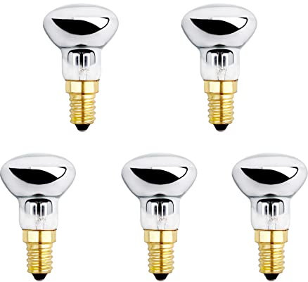 Akynite Lavalampe Glühbirne E14 R39 25W Dimmbar, Warmweiß 2600K, 250LM, AC 220V, R39 Reflektorlampe Dimmbare Klein Fassung, E14 Filament Glühbirnen Ersatz für Lavalampe, 5 Stück