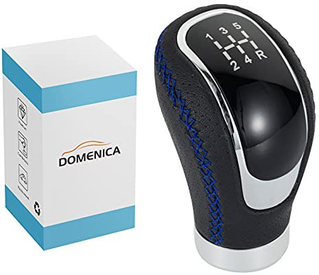 DOMENICA 5 Gang 6 Gang Schaltknauf Schalthebel Universal mit 8mm 10mm 12mm Adaptern (Blau)