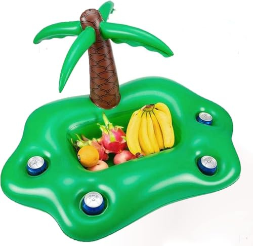 Aufblasbare Getränkehalter, Tragbar Und Leicht Schwimmende Getränkehalter Für Pool, Aufblasbare Bar Klein Für Getränk/Salat/Obst/Eiswürfel Partyzubehör Für Den