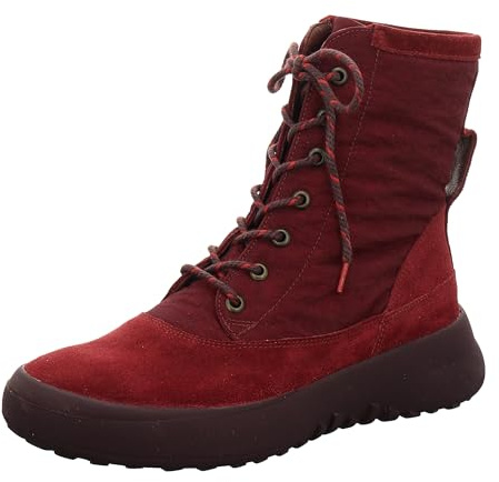 Think! Damen KUSABI nachhaltige Lodenfutter Stiefelette, 5000 Merlot/Kombi, 38.5 EU