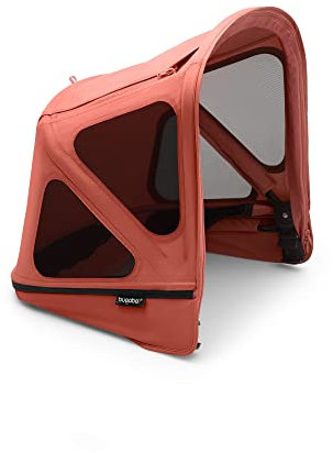 Capota ventilada Bugaboo Donkey, Extensible para una cobertura adicional y una protección solar óptima, Repele el agua, Compatible con Todos los Carritos Bugaboo Donkey, Sunrise Red