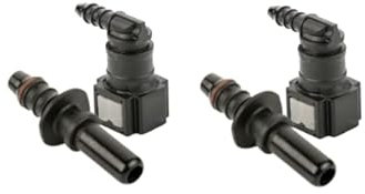 2x Schnellkupplung mit Gegenstück Set Kraftstoffleitung 7,89 x 8 mm L-Winkel