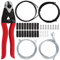 Keadic 83Pcs Universal Bike Cable Housing Set Includes Stainless Steel Bicycle Brake Shifter Cable, O-Rings, Cable End Caps, Cable Cutter and Black Cable Housing for Road Mountain Bicycle Cycling