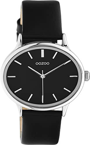 Oozoo Timepieces Damen Uhr - Armbanduhr Damen mit 18mm Lederarmband | Hochwertige Uhr für Frauen - Edle Analog Damenuhr in rund C10944