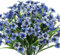 YKKJ 6 Bouquets Fleur Artificiel，Fleurs Artificielles Extérieures，pour Vase Intérieur Extérieur Plantes Suspendues Pot Jardin Porche Décor Mariage Ferme Décoration（Bleu）. Ble