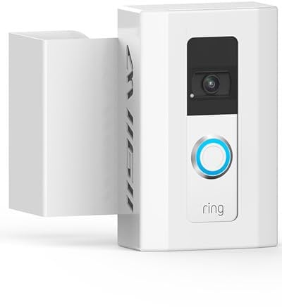 Anti-Theft Doorbell Mount for Ring Doorbell 4/3/ 3 Plus/ 2/1, No Drill Adjustable Video Doorbell Cover Holder for Home Apartment Office Room, Waterproof Stainless Steel Aluminum Made