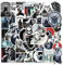 LYLSDSB 50 Stück Moon Knight Aufkleber Vinyl Held Film Cartoon Sticker für Laptop Skateboard Wasserflaschen Motorrad Auto Gepäck,Wasserdicht Cool Hero Aufkleber für Kinder Teenager