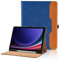 Coque pour Samsung Galaxy Tab S9 FE 10.9 Pouces/Tab S9 11 Pouces 2023 Business Premium PU Cuir Cover Tablette Housse de Protection Auto Réveil/Sommeil, Multi-Angle Étui avec Poche - Bleu