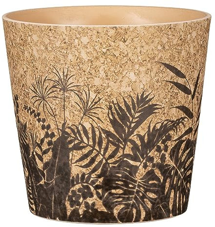 Scheurich Cork Style, Blumentopf aus Keramik, Farbe: Cork Jungle, 16 cm Durchmesser, 12,8 cm hoch, 2 l Vol.