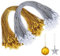 Ganci Palline di Natale,Corda di Ornamento di Natale,Cordino Palla Di Natale,200PC Ganci per Ornamenti Natalizi Ornamento Hanger String per Decorazione Albero di Natale
