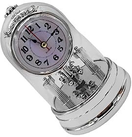 AUklOPVZZ Reloj de, cronómetro de escritorio, dispositivo de tiempo, accesorios para el hogar, decoración de dormitorio, plástico ornamental de PVC, carcasa dura, Plata