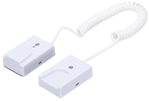 sourcing map Retractable Security Cable Lock,D2 Remote Control Cable Leash, Tether,Remote Control Anti-Lost Rope with Double-Sided Adhesive for TV,DVD,Cup,Phone 1Set White 47.24 Length