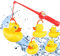 Enten Angeln, 5 Stück Angelspiel Badewanne mit 1 Angeln, Angel Spielzeug für Kleinkinder Lernspielzeug, Mädchen Jungen Entenangelspiel Geschenk