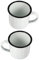 Cabilock 2 Piezas Taza para Beber Retro Taza esmaltada Tazas de Esmalte Vaso de Esmalte cámping Tazas de café Taza de expreso Vasos Taza de Agua de Esmalte Taza de café Antiguo