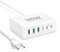 USB C Ladegerät 6-Port, 165W USB Netzteile GaN PD 3.0 ladegerät USB C mit USB A Netzstecker für iPhone 16/15/14/13/12 Pro Max, MacBook Pro Air, Samsung S24/S23/S22, USB C Adapter Laptop Ladenetzteile