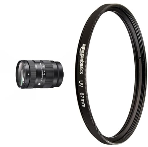Sigma - Zoom, Obiettivo 28-70mm F/2.8 DG DN (C) F/SE attacco Sony-E, Nero & Amazon Basics - Filtro di protezione UV - 67mm