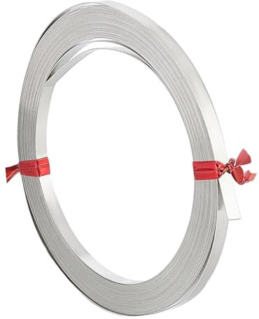 UNICRAFTALE Alambre de Cobre Plegable Platino, Alambre de Escultura Bisel, 3 mm de Ancho, 3 m, para Artesanías y Joyería