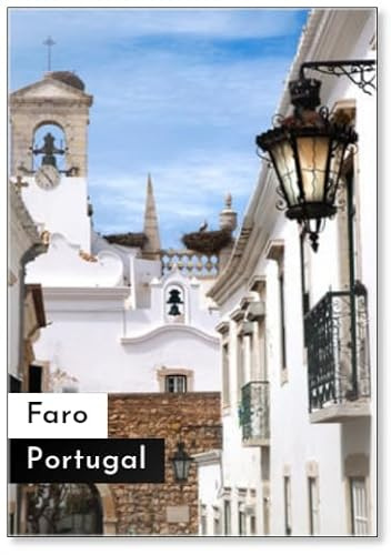 Faro, Portugal, Altstadt mit dem Storchnetz, Kühlschrankmagnet