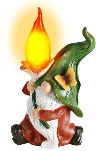 itrimaka Nain de Jardin extérieur, Statue de Nain de Jardin | Sculptures et Figurines de Gnomes à lumière Solaire | Figurines de Jardin Amusantes, Statues solaires de Nains de Jardin, décorations de